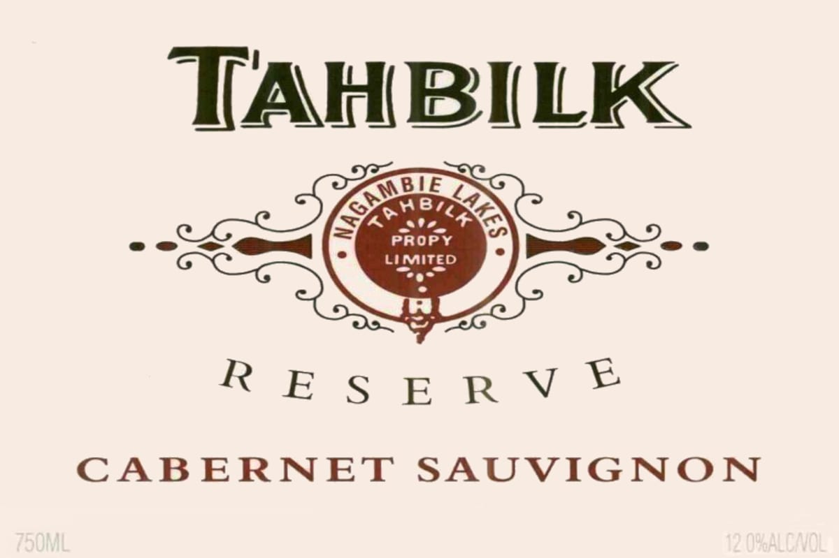 Tahbilk Reserve Cabernet Sauvignon 2000 Front Label