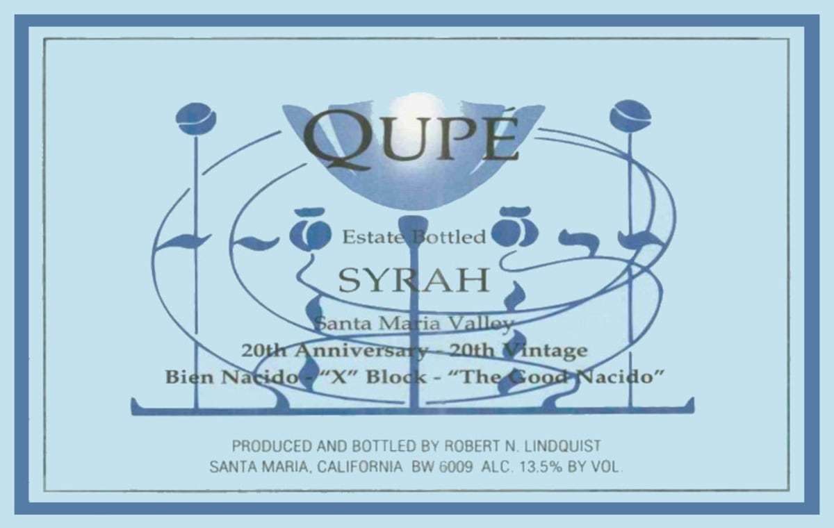 Qupe Bien Nacido Vineyard X Block Syrah 2005 Front Label