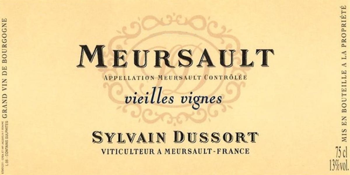 Sylvain Dussort Meursault Vieilles Vignes 2011 Front Label