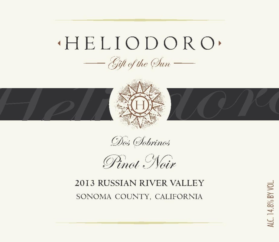 Draxton Wines Heliodoro Pinot Noir 2013 Front Label