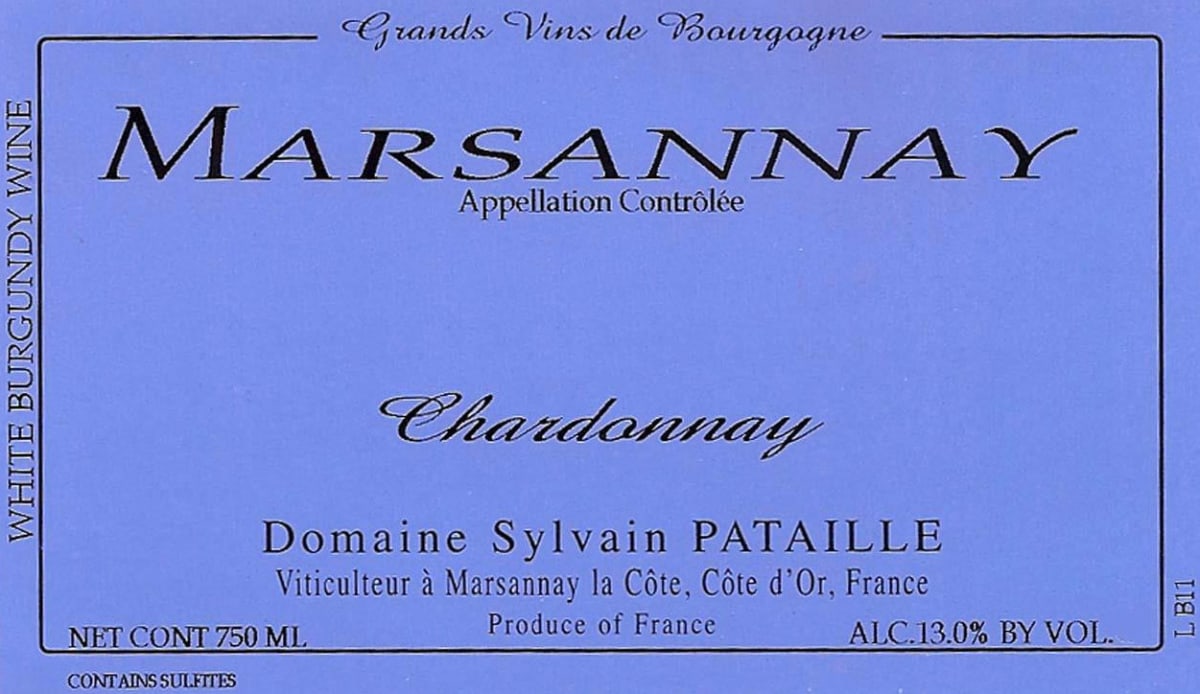 Sylvain Pataille Marsannay Blanc 2012 Front Label