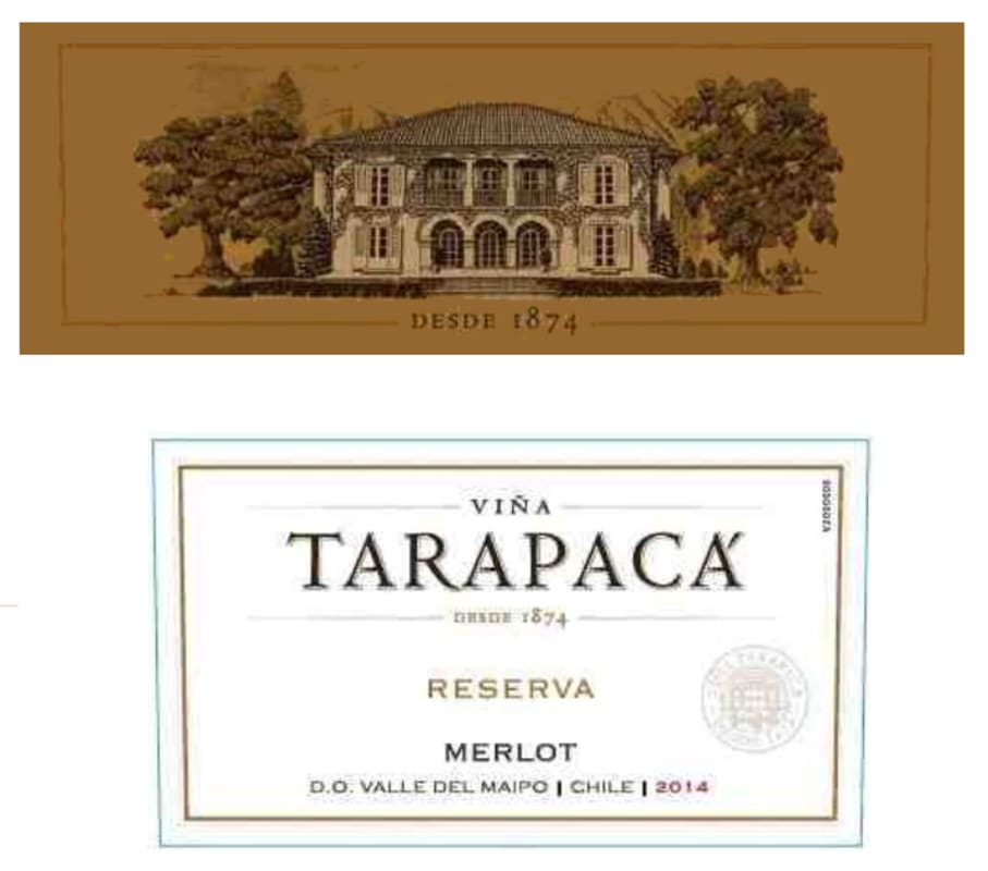 Vina Tarapaca Riserva Merlot 2014 Front Label