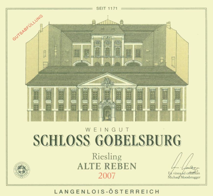 Schloss Gobelsburg Kamptal Alte Reben Riesling 2007 Front Label
