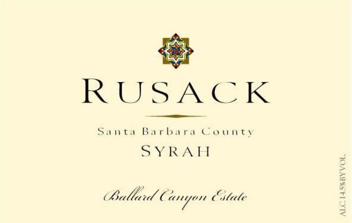 Rusack Ballard Canyon Estate Syrah 2011 Front Label