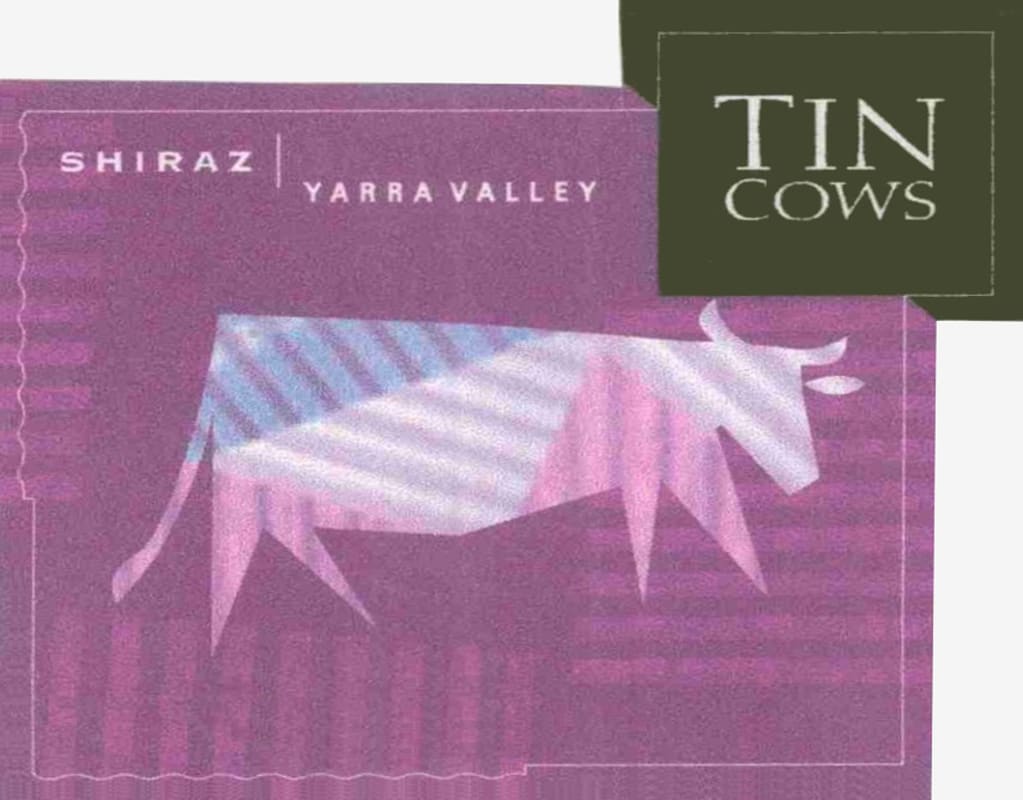 TarraWarra Estate Tin Cows Shiraz 2002 Front Label