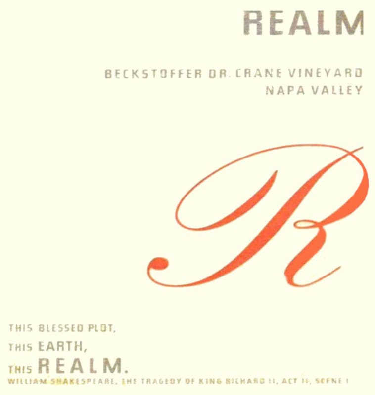 Realm Cellars Beckstoffer Dr. Crane Vineyard Cabernet Sauvignon 2007 Front Label