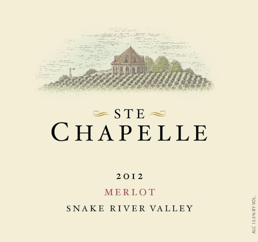 Ste. Chapelle Merlot 2012 Front Label