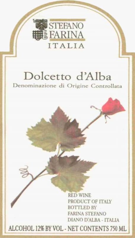 Stefano Farina Dolcetto d'Alba 2011 Front Label