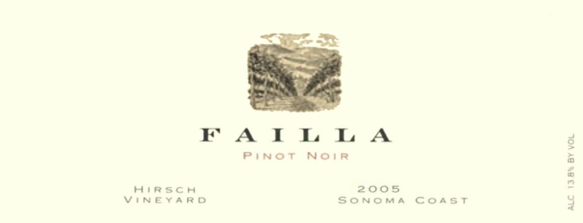Failla Hirsch Vineyard Pinot Noir 2005 Front Label