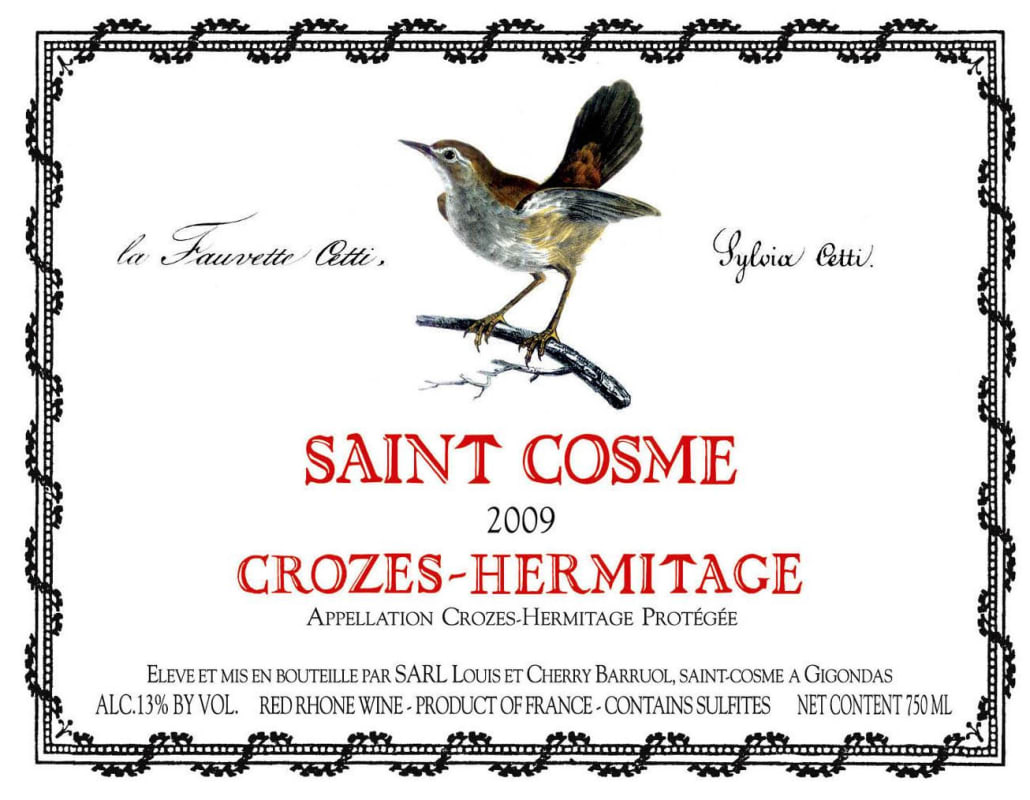Chateau de Saint Cosme Crozes-Hermitage 2009 Front Label