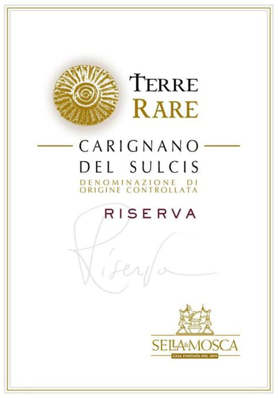Sella & Mosca Carignano Terre Rare Riserva 2007 Front Label