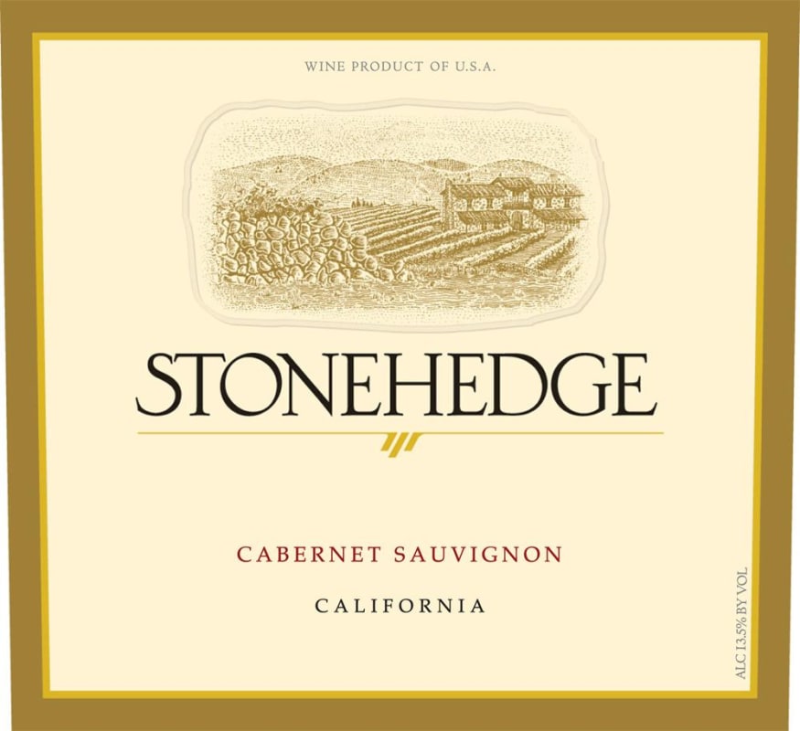 Stonehedge California Cabernet Sauvignon 2013 Front Label