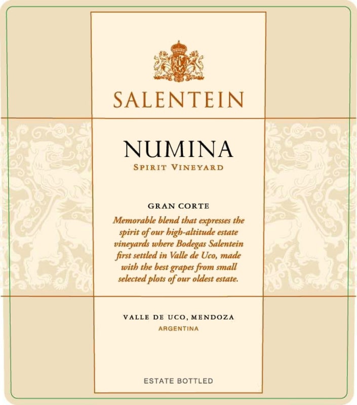 Salentein Numina Spirit Vineyard Gran Corte 2011 Front Label