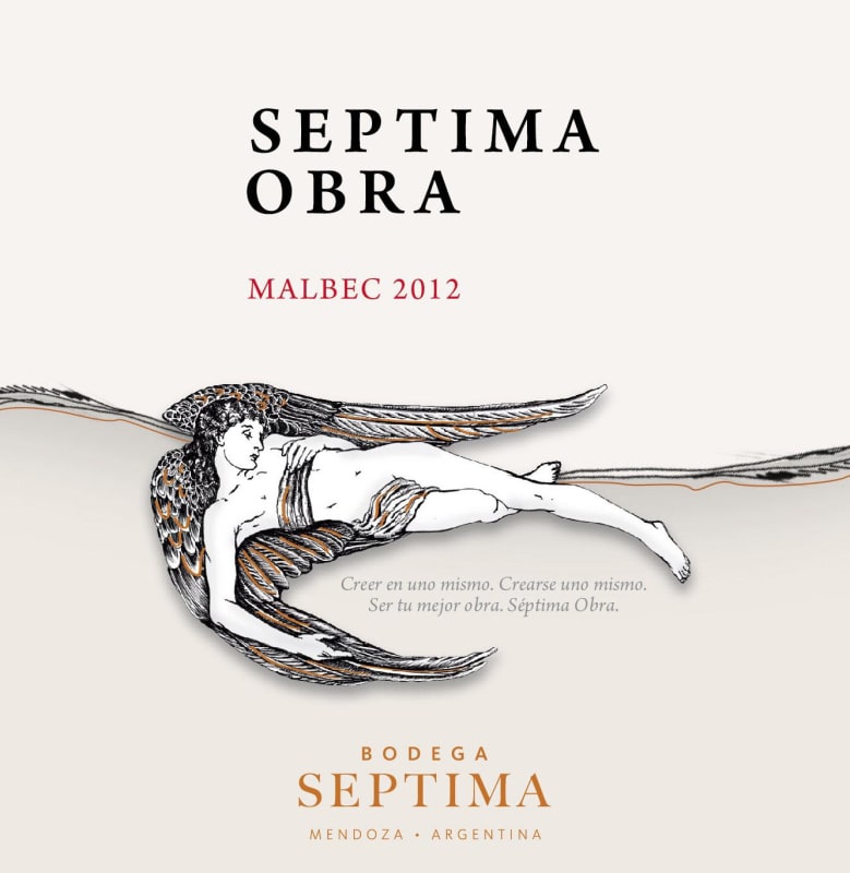 Septima Obra Malbec 2012 Front Label
