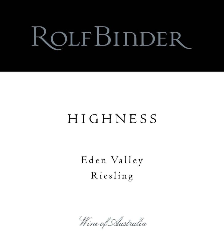 Rolf Binder Highness Riesling 2015 Front Label