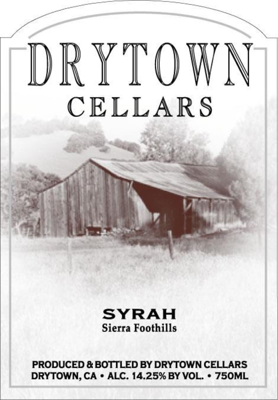 Drytown Cellars Syrah 2009 Front Label