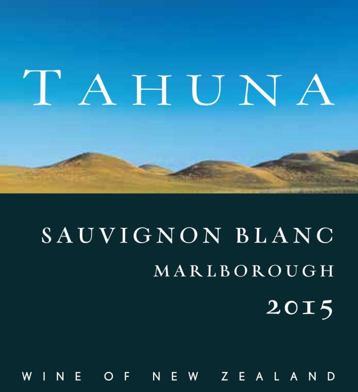 Tahuna Wines Marlborough Sauvignon Blanc 2015 Front Label