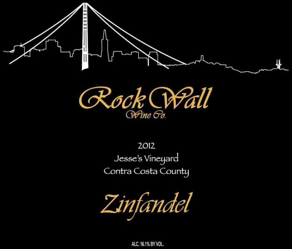 Rock Wall Jesse's Vineyard Zinfandel 2012 Front Label