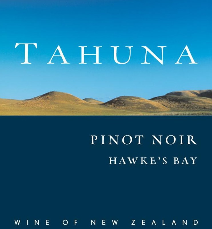 Tahuna Wines Hawke's Bay Pinot Noir 2014 Front Label