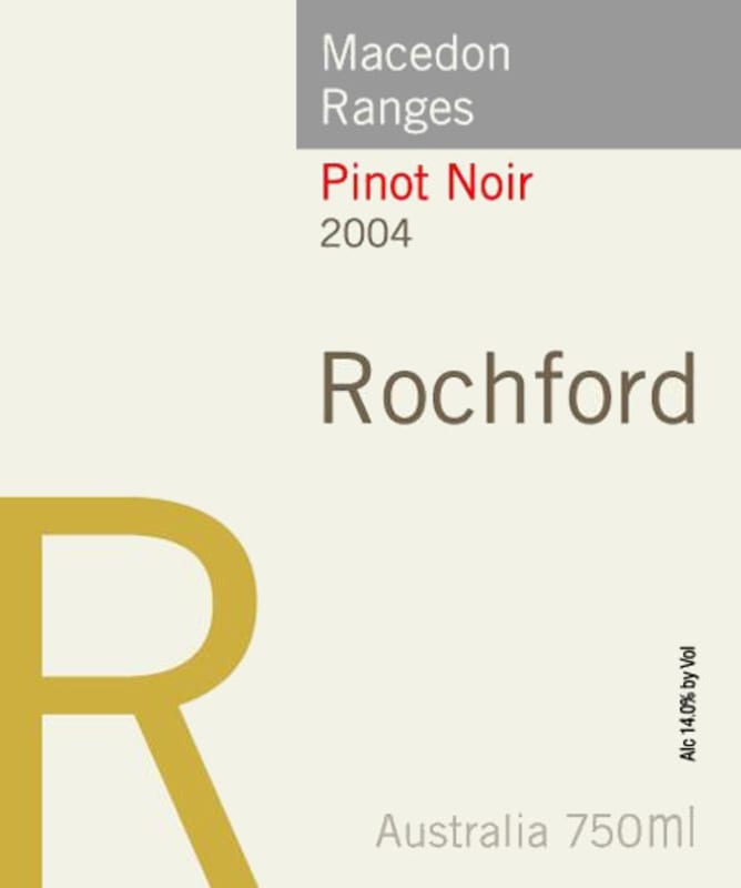 Rochford Winery Macedon Ranges Pinot Noir 2004 Front Label