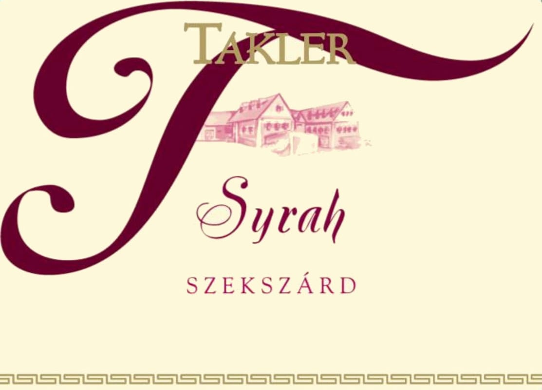 Takler Pince Sezkszard Syrah 2015 Front Label