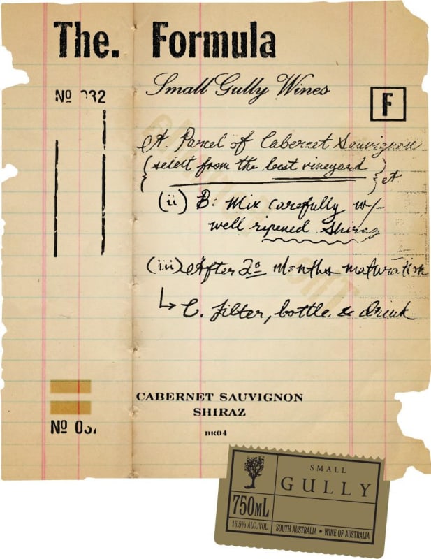 Small Gully The Formula Cabernet Sauvignon Shiraz 2009 Front Label