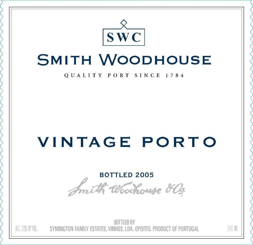 Smith Woodhouse Vintage Port 2007 Front Label