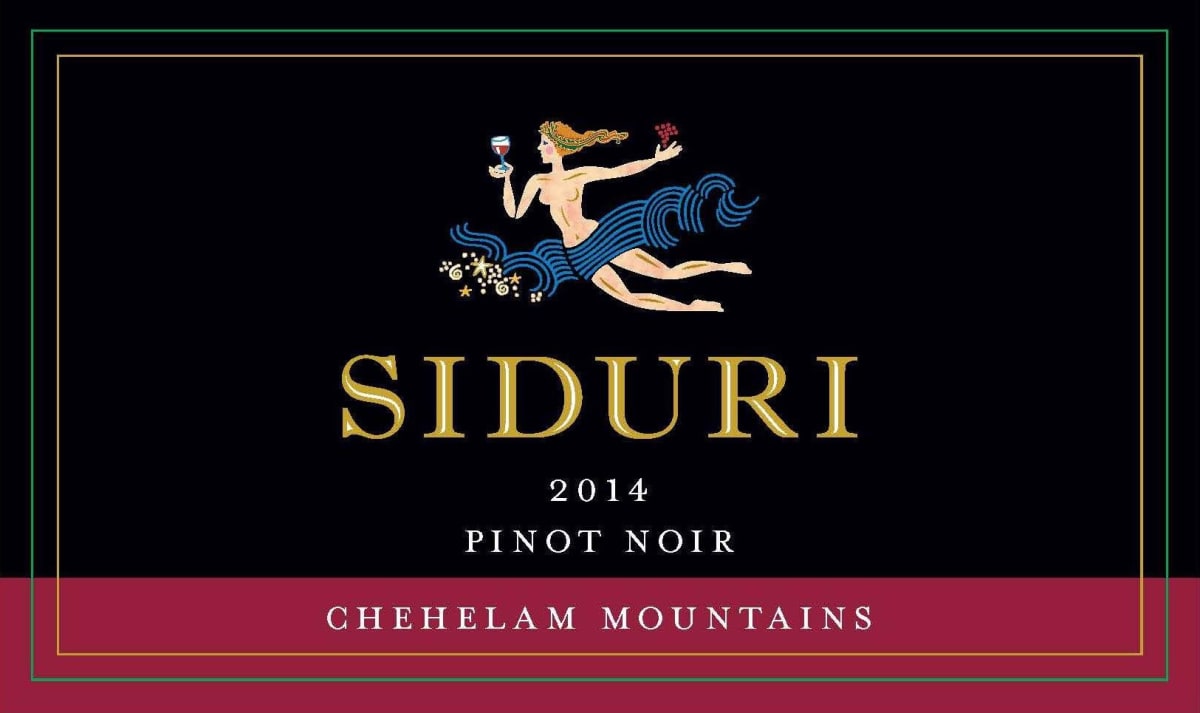 Siduri Chehalem Mountains Pinot Noir 2014 Front Label
