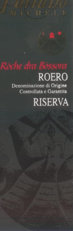 Taliano Michele Roero Roche dra Bossoa Riserva 2009 Front Label