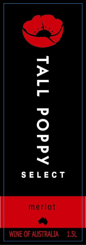 Tall Poppy Wines Select Merlot 2014 Front Label