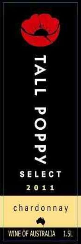 Tall Poppy Wines Select Chardonnay 2011 Front Label