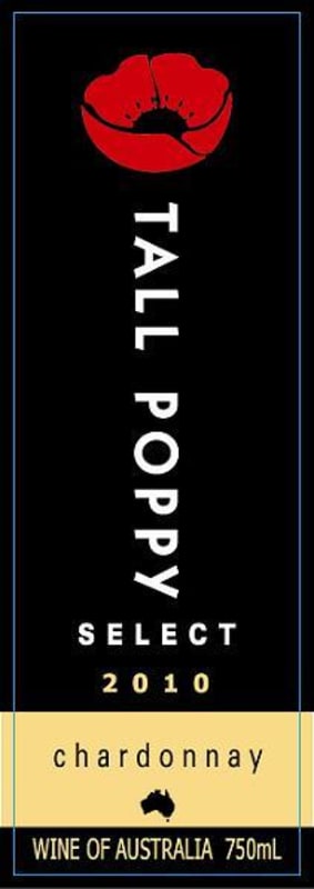 Tall Poppy Wines Select Chardonnay 2010 Front Label