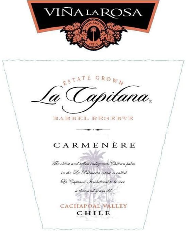 Vina La Rosa La Capitana Barrel Reserve Carmenere 2007 Front Label