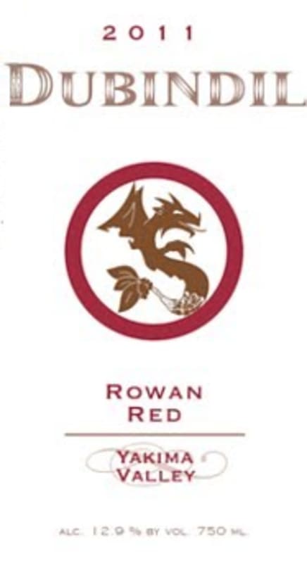 Dubundil Winery Rowan Red 2011 Front Label