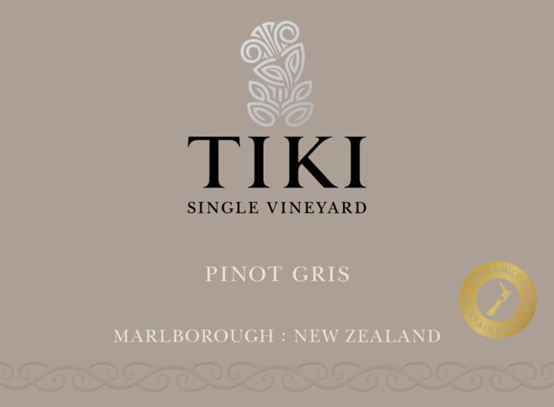 Tiki Single Vineyard Pinot Gris 2013 Front Label