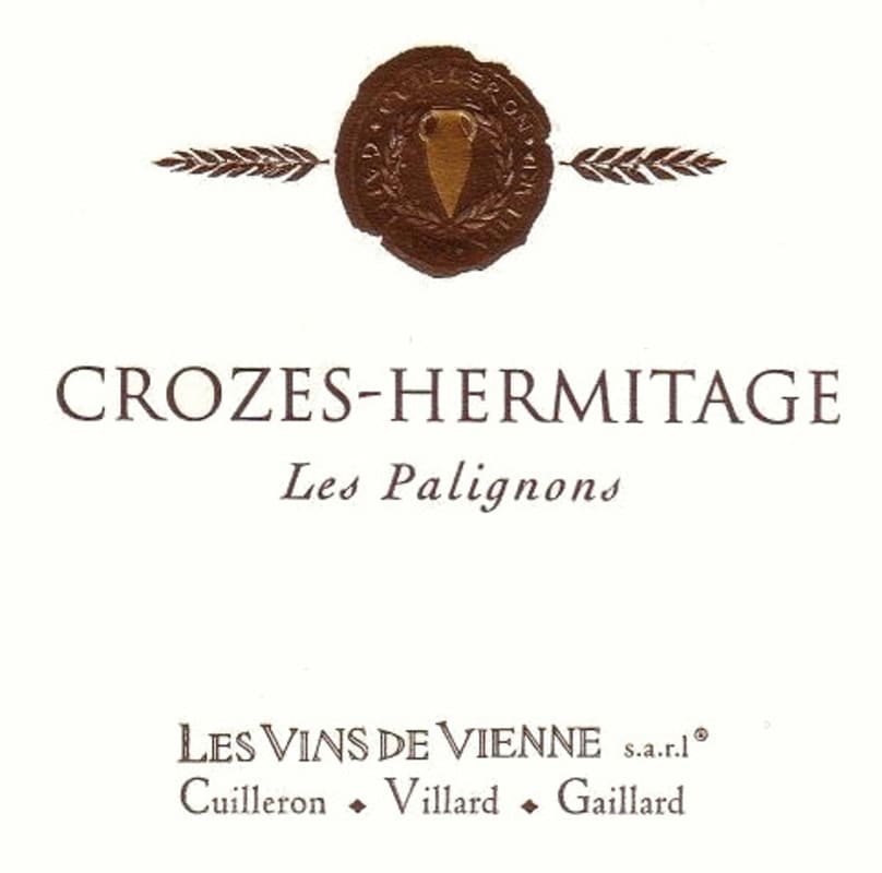 Vins de Vienne Crozes Hermitage Les Palignons 2012 Front Label