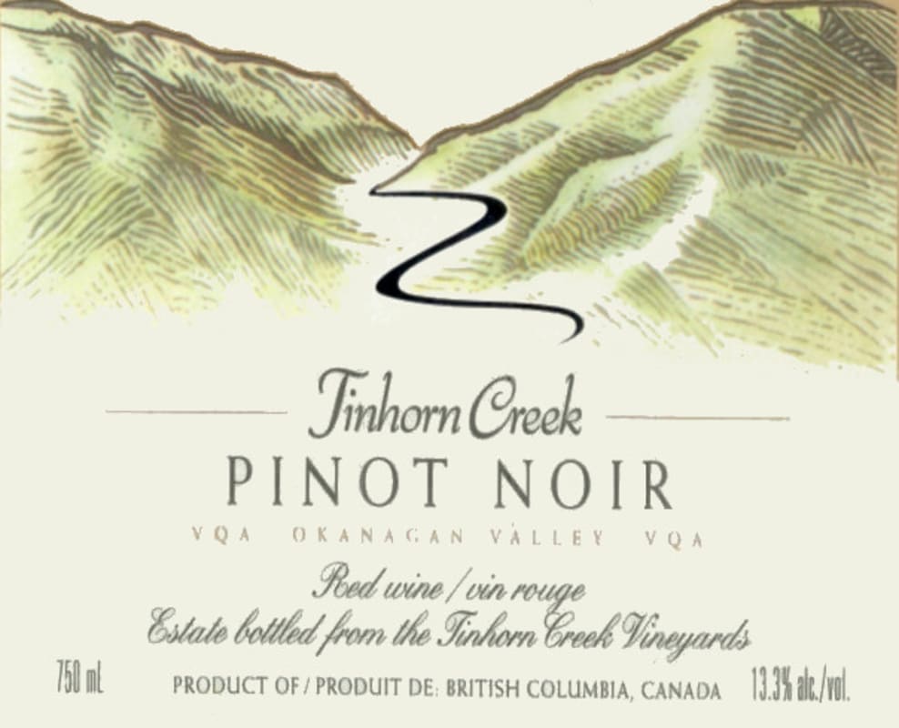 Tinhorn Creek Pinot Noir 2010 Front Label