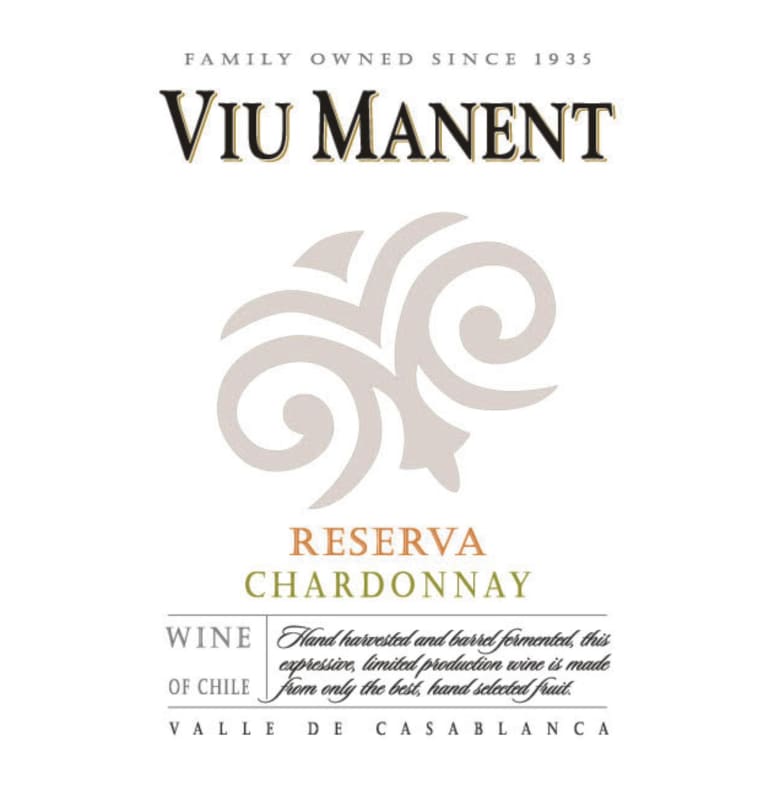 Viu Manent Reserve Chardonnay 2009 Front Label