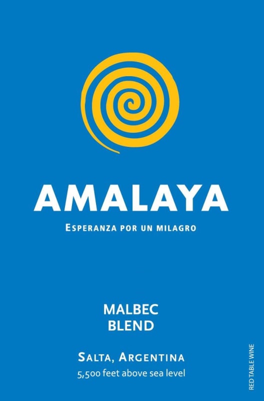 Amalaya Malbec Blend 2014 Front Label