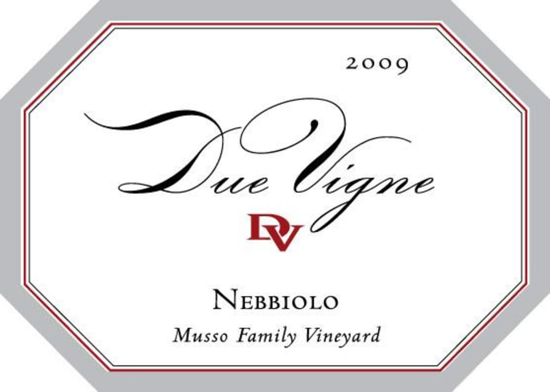 Due Vigne di Famiglia Nebbiolo 2009 Front Label
