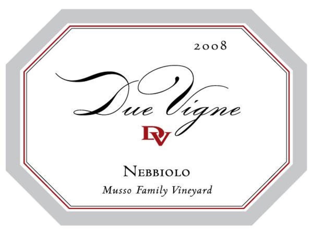 Due Vigne di Famiglia Nebbiolo 2008 Front Label