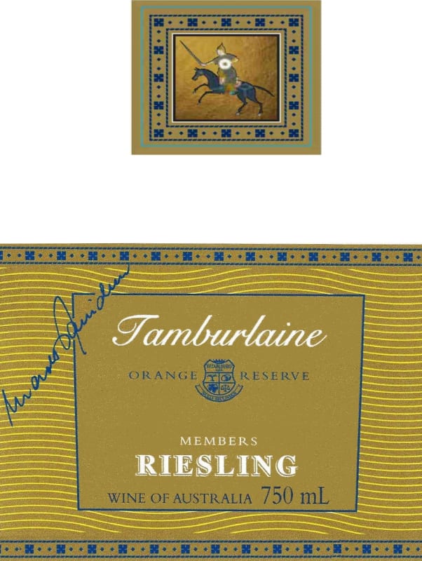 Tamburlaine Reserve Riesling 2011 Front Label