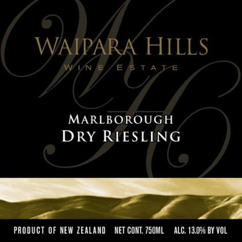 Waipara Hills Dry Riesling 2011 Front Label