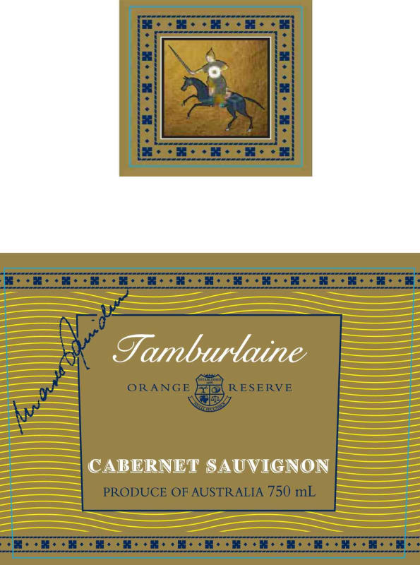 Tamburlaine Reserve Cabernet Sauvignon 2009 Front Label