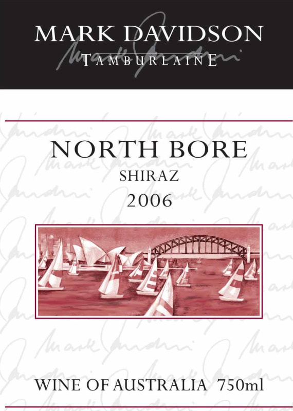Tamburlaine North Bore Shiraz 2006 Front Label
