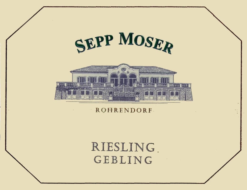 Weingut Sepp Moser Gebling Riesling 2009 Front Label