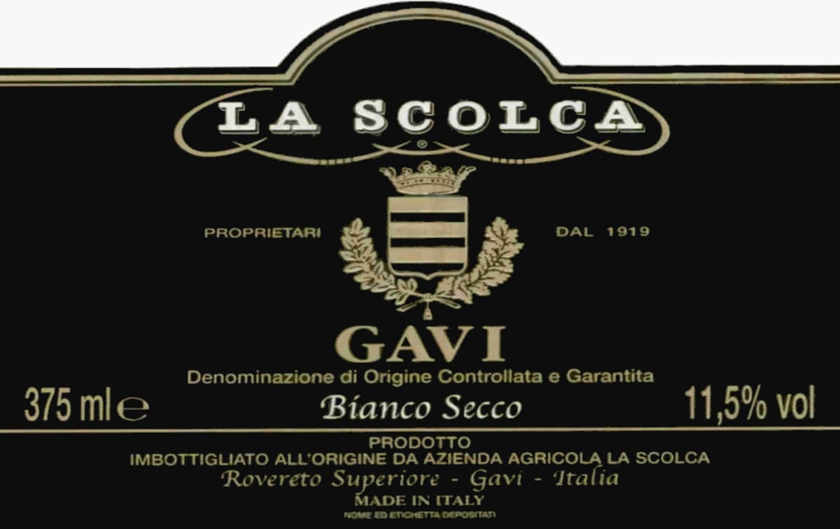 La Scolca Gavi dei Gavi Black Label 2015 Front Label