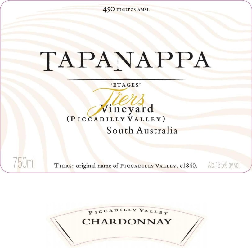 Tapanappa Tiers Vineyard Chardonnay 2014 Front Label