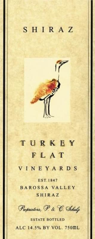 Turkey Flat Shiraz 2013 Front Label