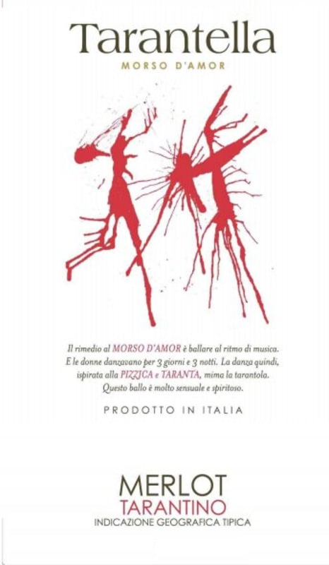 Tarantella Morso d'Amore Tarantino Merlot 2013 Front Label